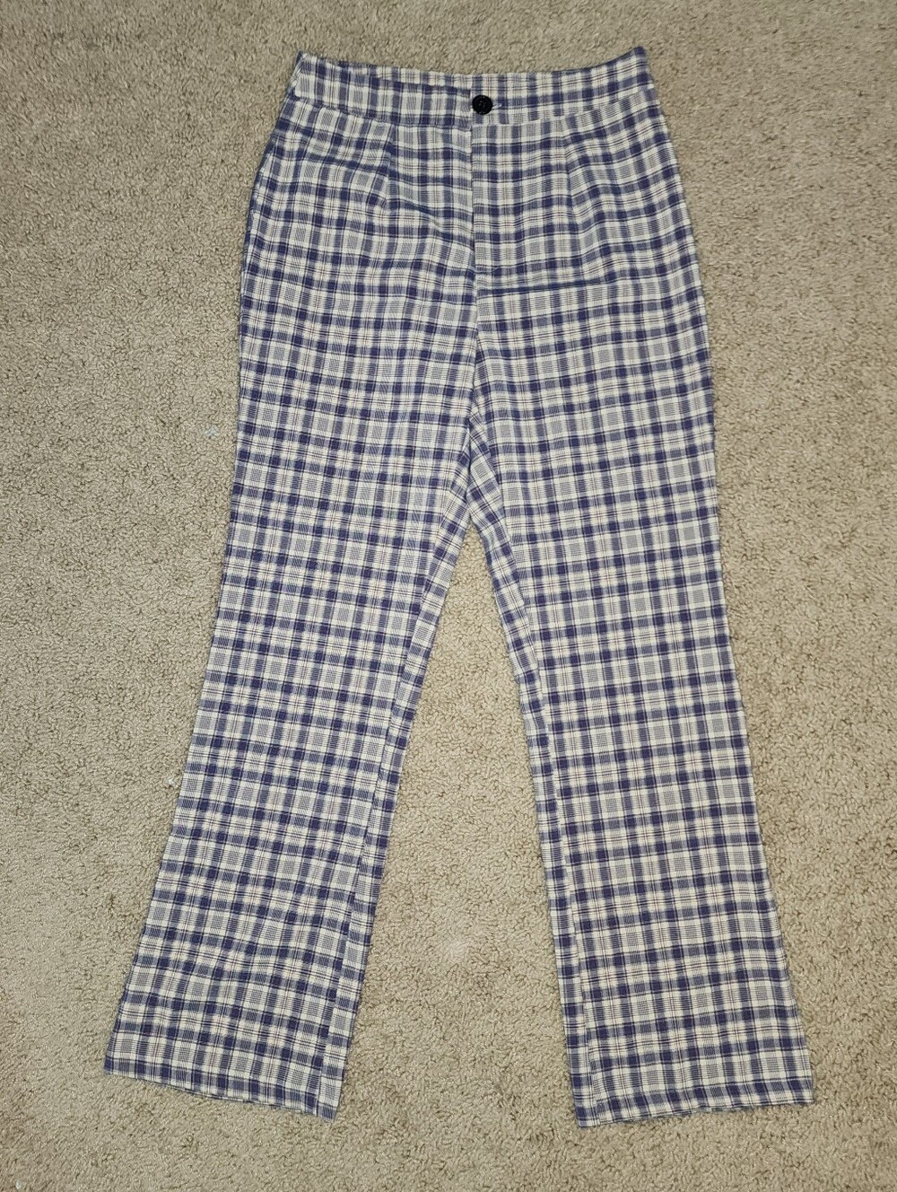 Classic Blue/Yellow Plaid Women's Trousers